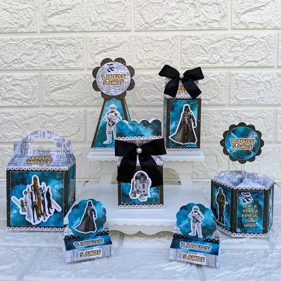 Kit 45 Peças Lembrancinhas Personalizadas Star Wars