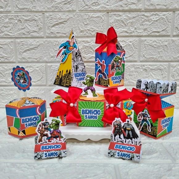 Kit 45 Peças Lembrancinhas Personalizadas Super Herois