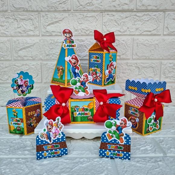 Kit 45 Peças Lembrancinhas Personalizadas Super Mario