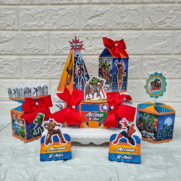 Kit 45 Peças Lembrancinhas Personalizadas Vingadores