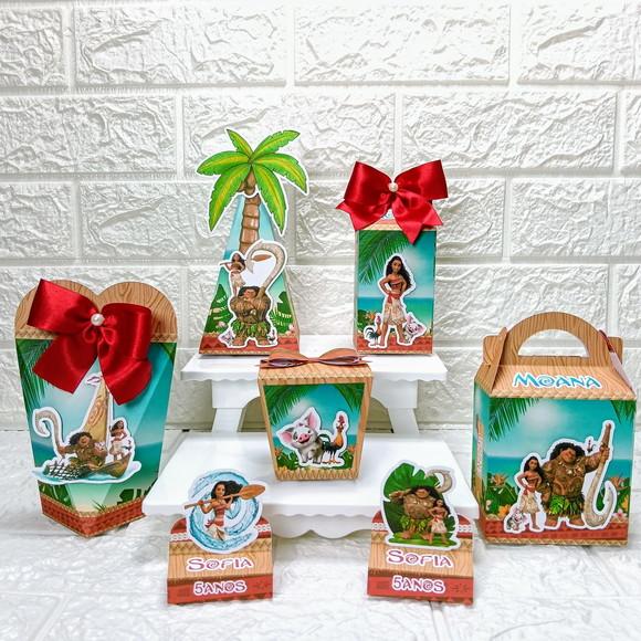 Kit 46 Peças Lembrancinhas Personalizadas Moana