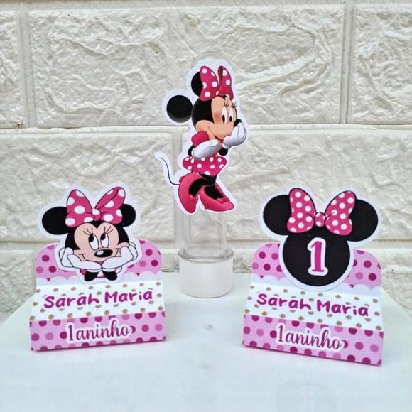 Kit 46 Peças Lembrancinhas Personalizadas Minnie Rosa