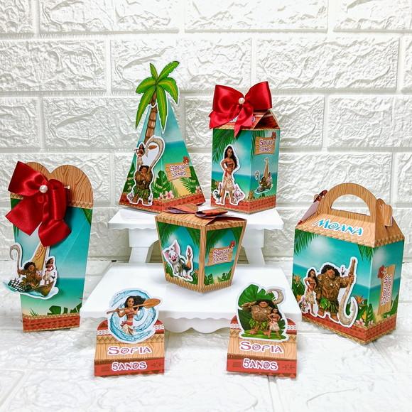 Kit 46 Peças Lembrancinhas Personalizadas Moana