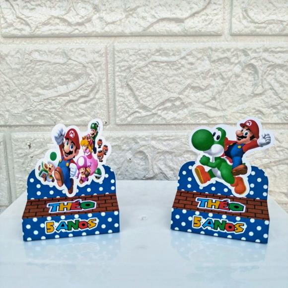 Kit 46 Peças Lembrancinhas Personalizadas Super Mario
