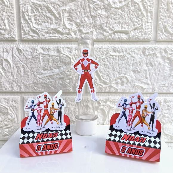Kit 46 Peças Lembrancinhas Power Rangers Vermelho
