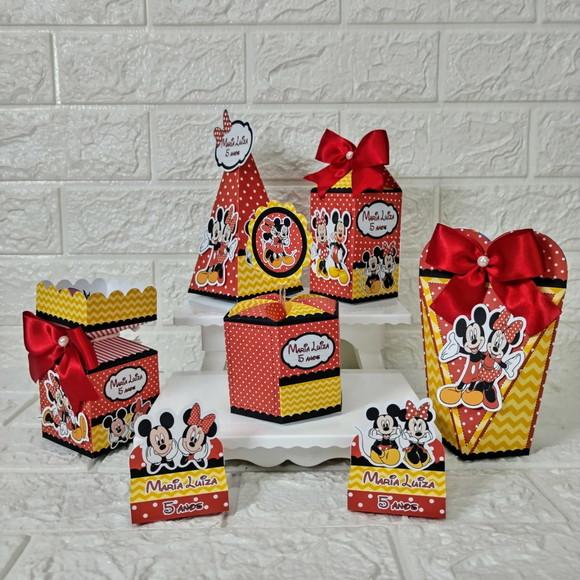Kit 50 Caixas Mickey e Minnie