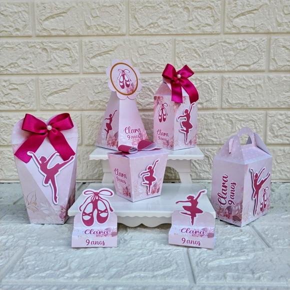 Kit 60 Peças Lembrancinhas Bailarina Ballet Silueta