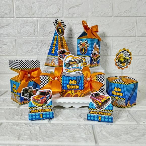 Kit 60 Peças Lembrancinhas Personalizadas Hotwheels
