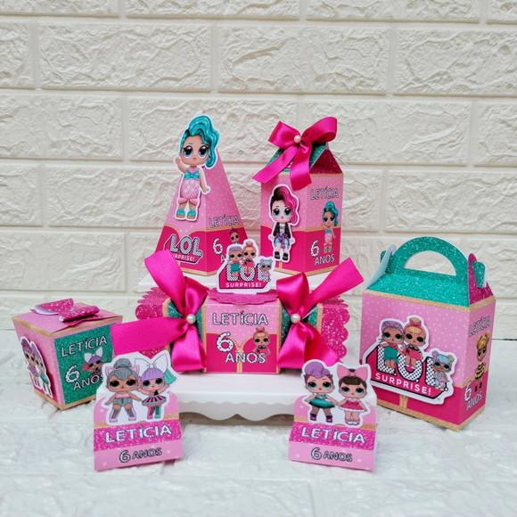 Kit 60 Peças Lembrancinhas Personalizadas Lol Surprise