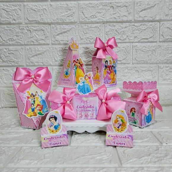 Kit 60 Peças Lembrancinhas Personalizadas Princesas Disney