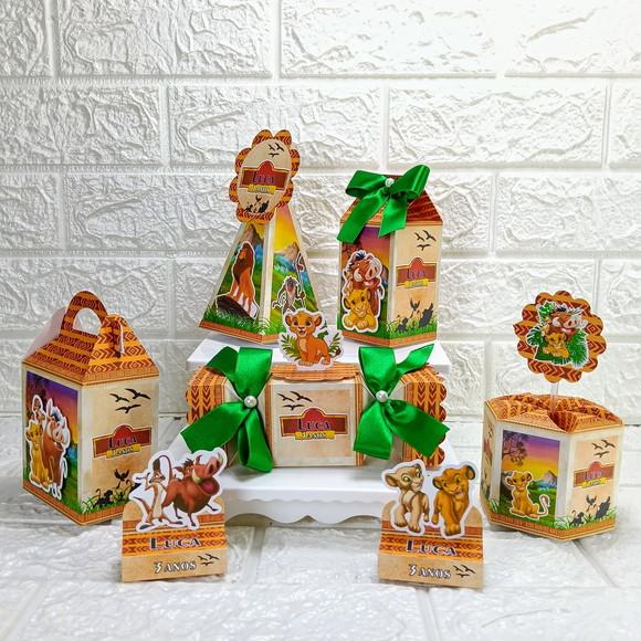 Kit 60 Peças Lembrancinhas Personalizadas Rei Leão