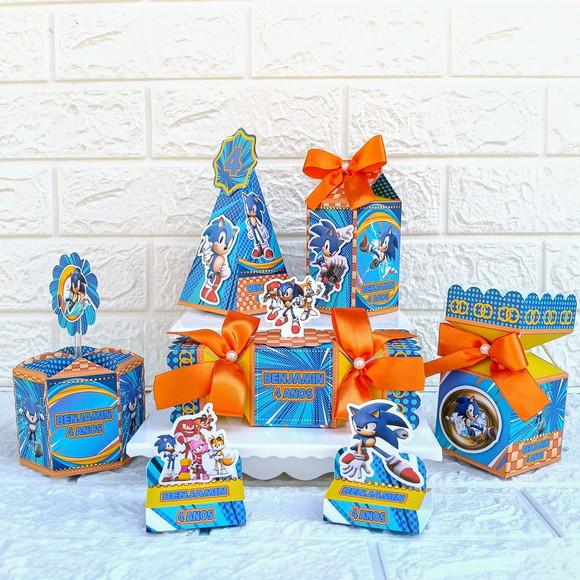 Kit 60 Peças Lembrancinhas Personalizadas Sonic