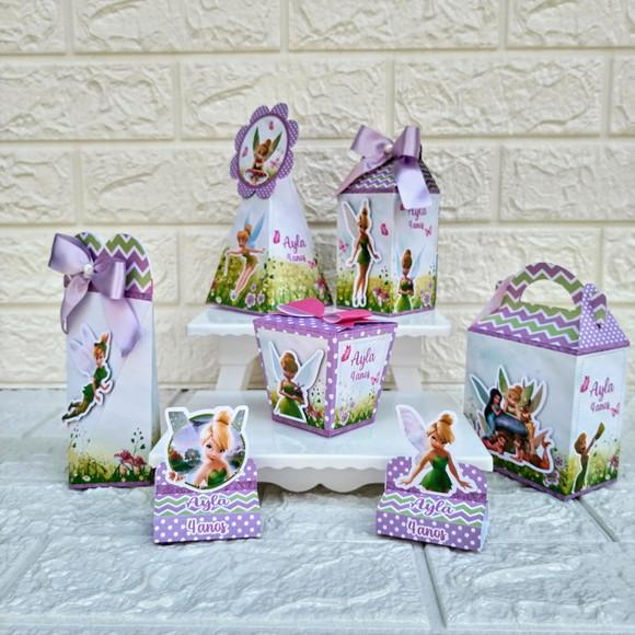 Kit 60 Peças Lembrancinhas Personalizadas Tinkerbell Sininho