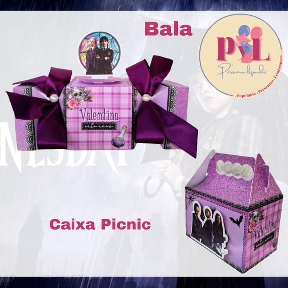 Kit 75 Peças Lembrancinha Personalizada Wandinha Personagens