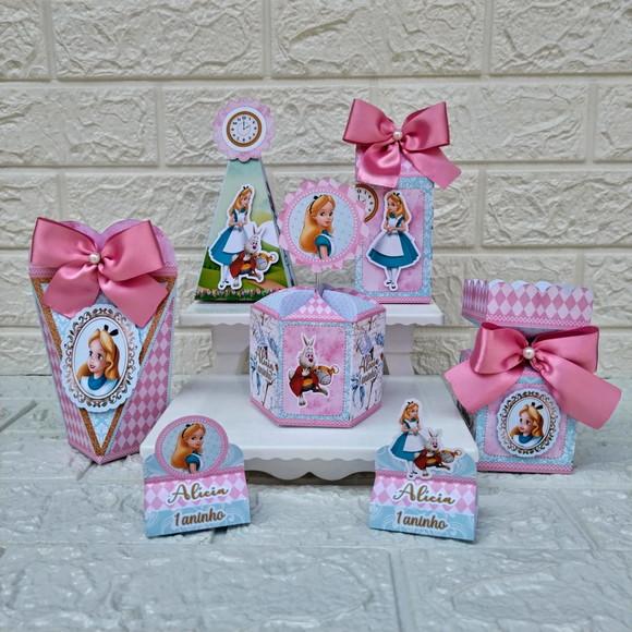 Kit 75 Peças Lembrancinhas Alice no Pais das Maravilhas