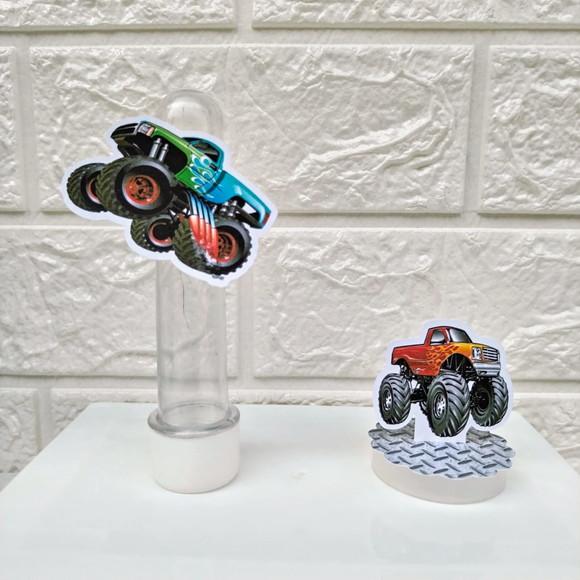 Kit 75 Peças Lembrancinhas Hotwheels Monsters Trucks