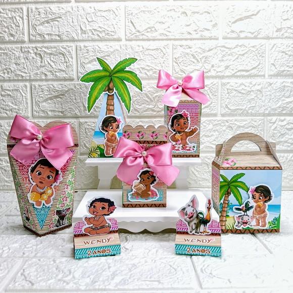 Kit 75 Peças Lembrancinhas Moana Baby