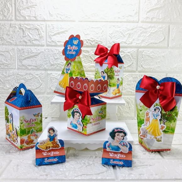 Kit 75 Peças Lembrancinhas Personalizadas a Branca de Neve