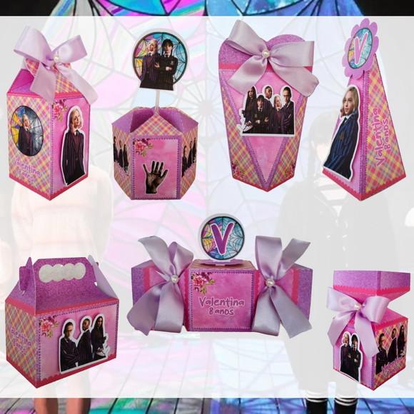 Kit 75 Peças Lembrancinhas Personalizadas Enid Wandinha