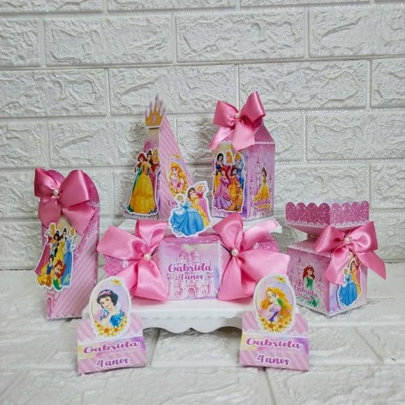 Kit 75 Peças Lembrancinhas Personalizadas Princesas Disney