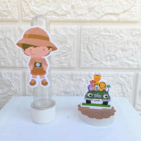 Kit: 145 Peças Lembrancinhas Personalizadas Safari Menino