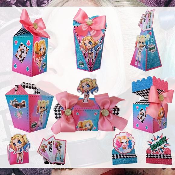 Kit: 18 Lembrancinhas Personalizadas Arlequina