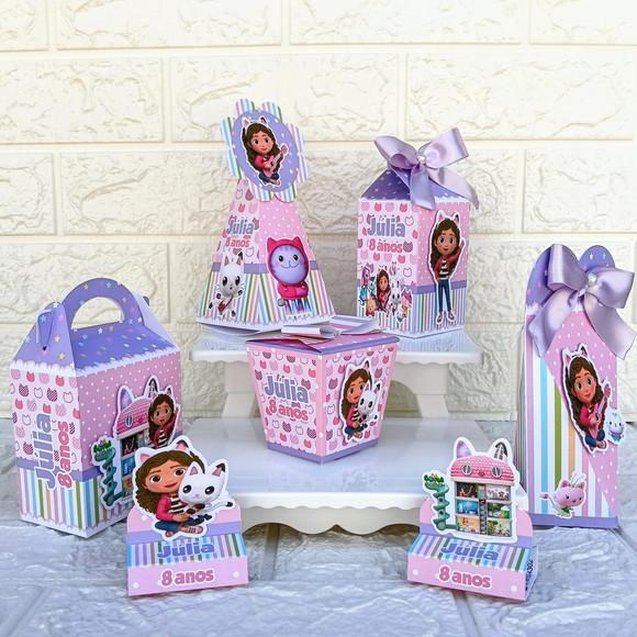 Kit: 20 Caixas Personalizadas Casa Magica Gaby
