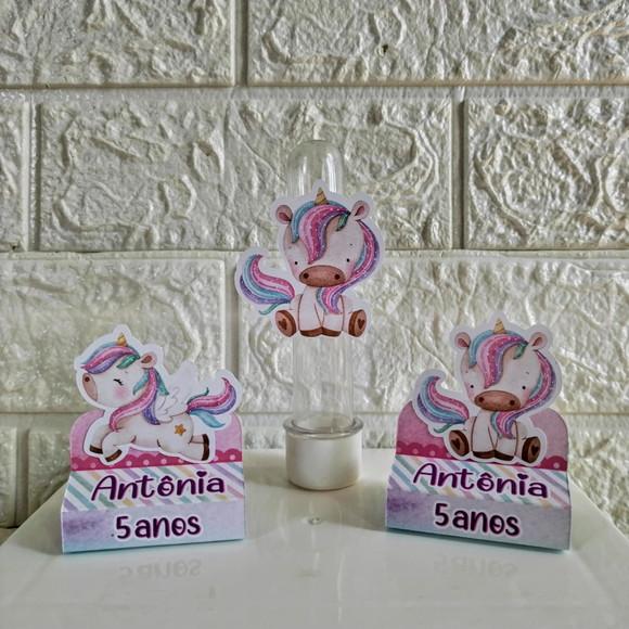 Kit: 30 Caixas Personalizadas Unicornio