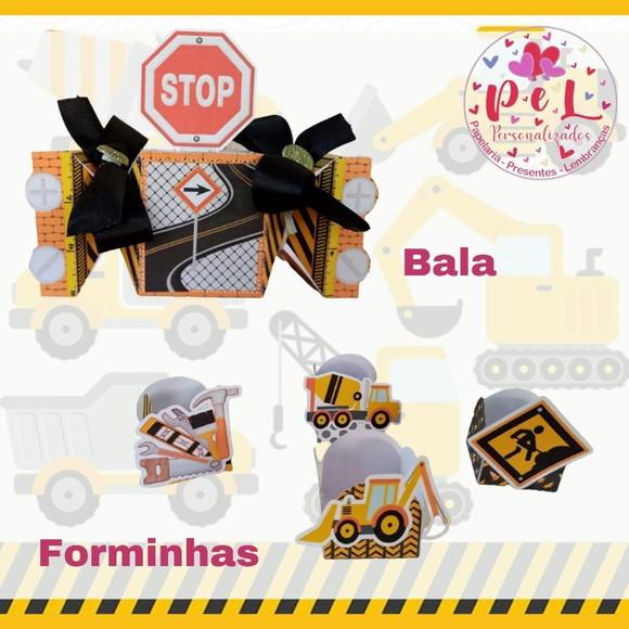 Kit: 30 Peças Lembrancinhas Personalizadas Construção