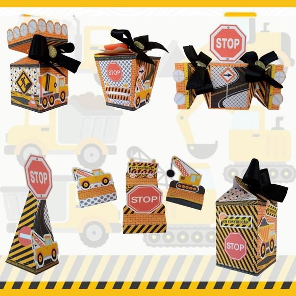 Kit: 45 Peças Lembrancinhas Personalizadas Construção