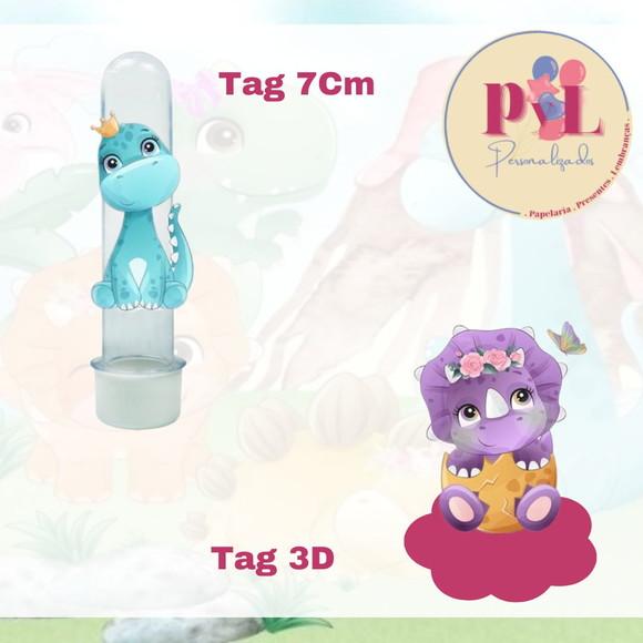 Kit: 45 Peças Lembrancinhas Personalizadas Dinossauro Rosa