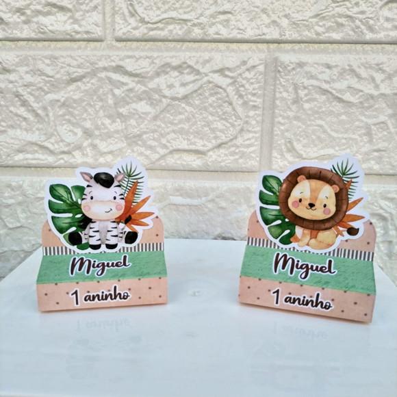 Kit: 45 Peças Lembrancinhas Personalizadas Safari Aquarelado