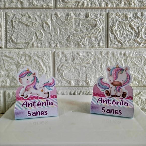 Kit: 50 Caixas Personalizadas Unicornio