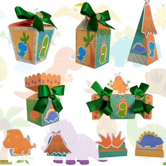Kit: 60 Peças Lembrancinhas Personalizadas Dinossauro Bebe