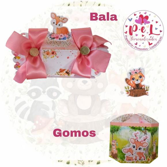 Kit: 75 Peças Lembrancinhas Bosque Encantado Menina