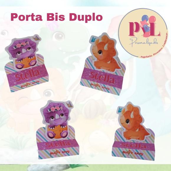 Kit: 75 Peças Lembrancinhas Personalizadas Dinossauro Rosa