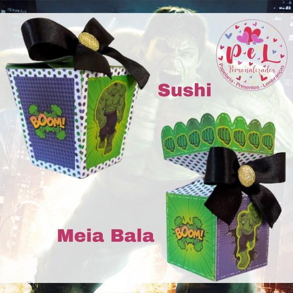 Kit: 75 Peças Lembrancinhas Personalizadas Hulk