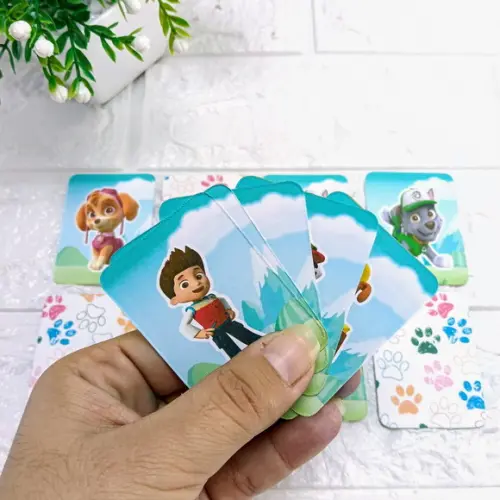 Kit 10 Lembrancinhas Jogo da Memória Patrulha Canina Menina
