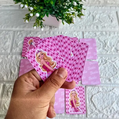Kit 10 Lembrancinhas Jogo da Memória Personalizado Barbie