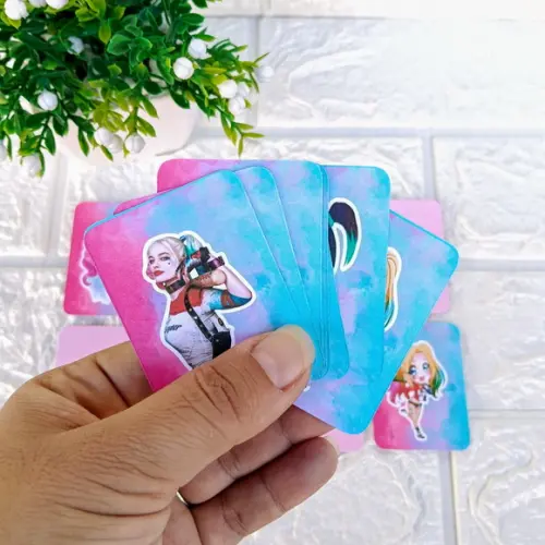 Kit 10 Lembrancinhas Jogo da Memória Personalizado Arlequina