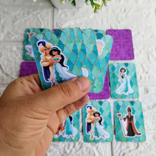 Kit 10 Lembrancinhas Jogo da Memória Personalizado Jasmine
