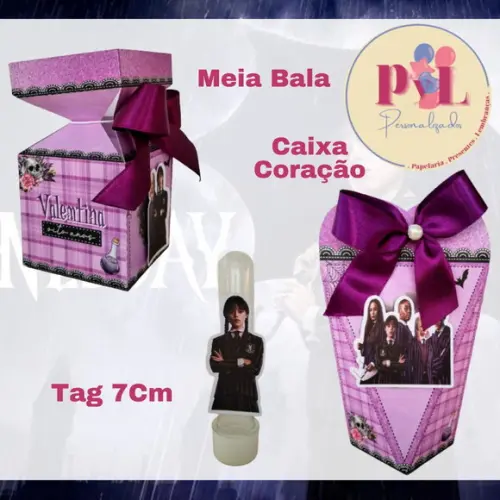 Kit 110 Peças Lembrancinha Wandinha Personagens