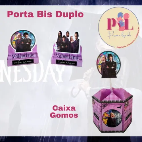 Kit 110 Peças Lembrancinha Wandinha Personagens