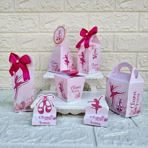 Kit 110 Peças Lembrancinhas Bailarina Ballet Silueta