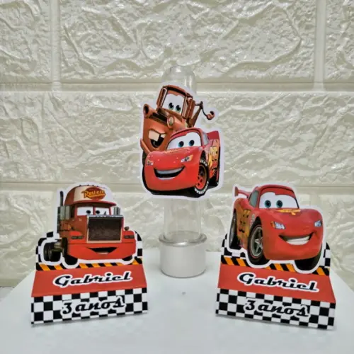 Kit 110 Peças Lembrancinhas Cars Relâmpago Mcqueen