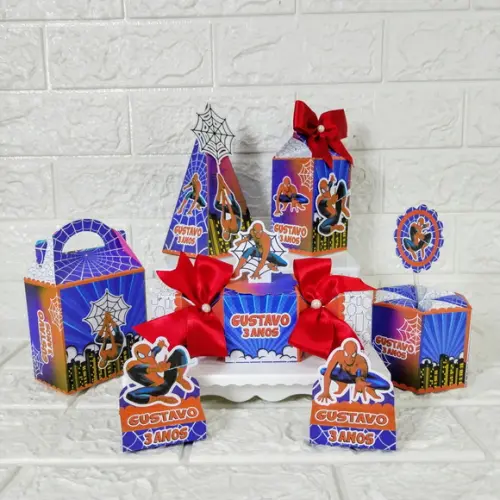 Kit 110 Peças Lembrancinhas Homem Aranha