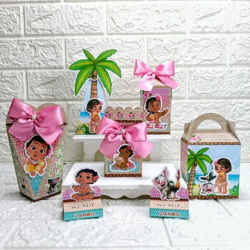 Kit 110 Peças Lembrancinhas Moana Baby