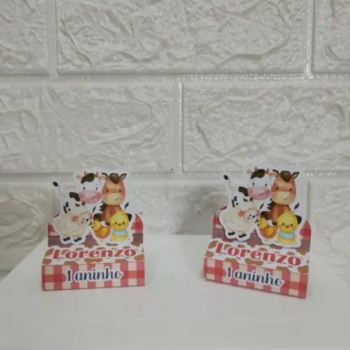 Kit 110 Peças Lembrancinhas Personalizadas Fazendinha Vermel