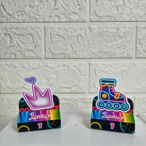 Kit 110 Peças Lembrancinhas Personalizadas Festa Neon Menina