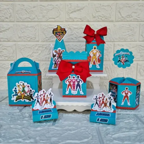 Kit 110 Peças Lembrancinhas Personalizadas Power Rangers
